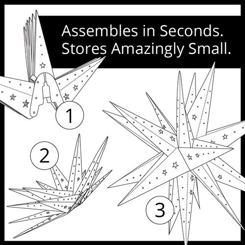 Silver Aurora Superstar™ Moravian Star LED Light