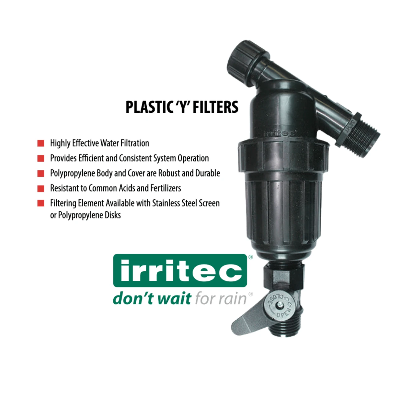 Threaded Drip Filter Irritec Deluxe Hose Thread Filter FYCH | DripWorks