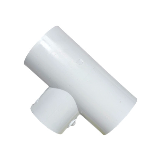 Profile view of Dura 3/4" x 1/2" Reducing Tee showing 90-degree branch angle