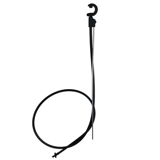 Antelco C-Frame Downspray Assembly in black showing tubing and wire stake