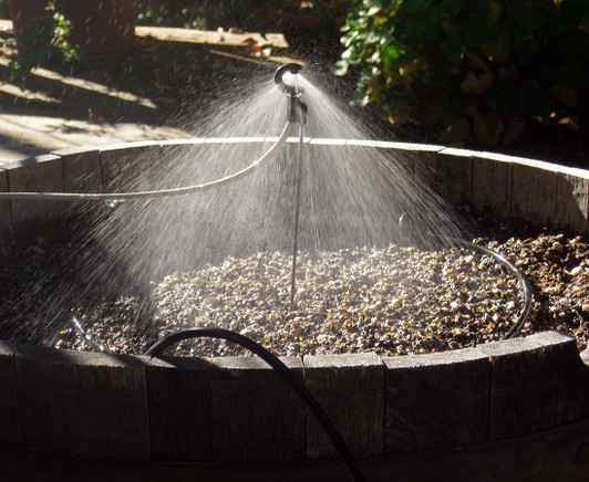 DripWorks C frame Down Spray for container irrigation