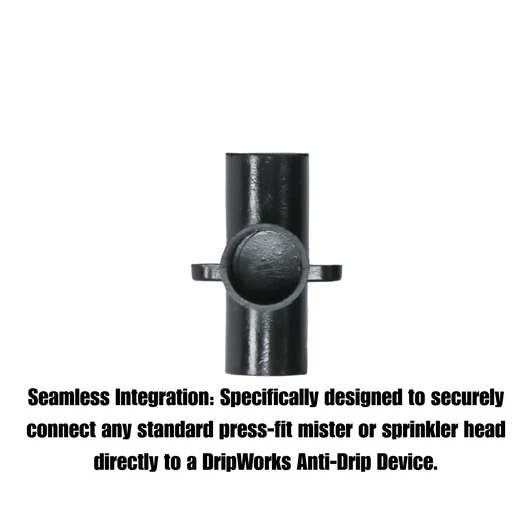 DripWorks Press-Fit Coupler seamless integration feature text