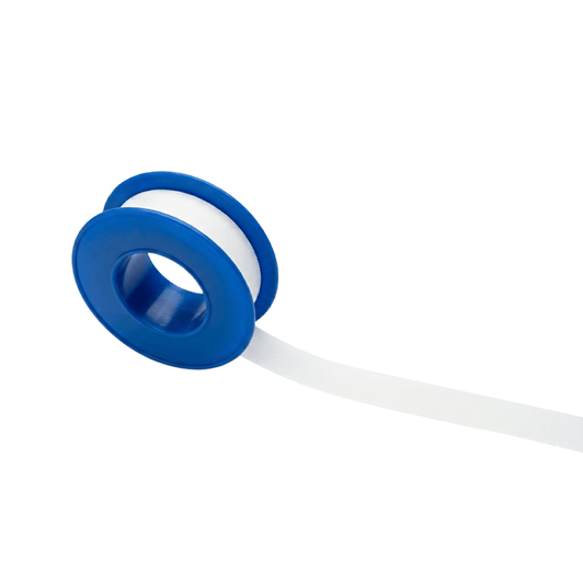DripWorks Thread Sealant Tape blue spool unrolling white PTFE tape