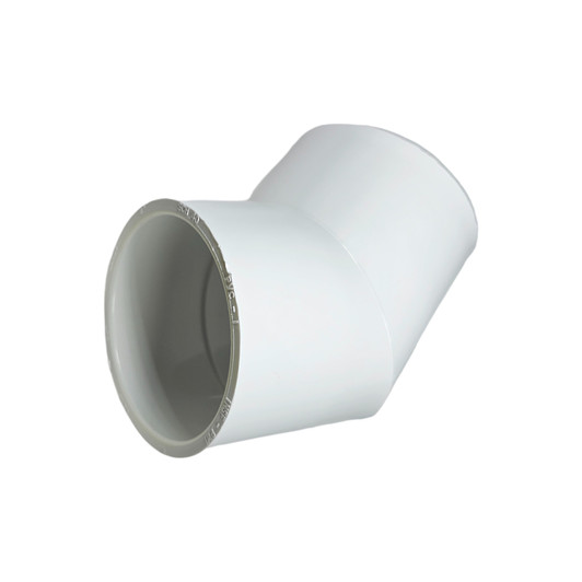 Dura 1/2" PVC 45° Elbow top-down view highlighting the 45-degree angle bend MPN: 417-005