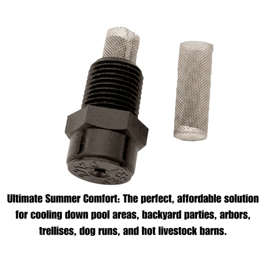 DripWorks Superfine Misting Nozzle ultimate summer comfort feature text