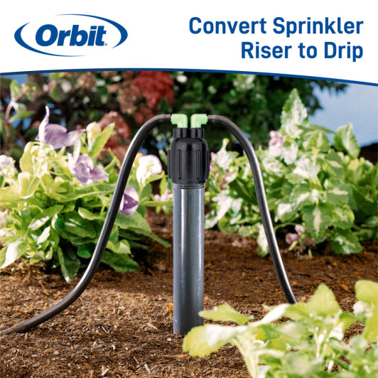 Orbit 67030 manifold, convert sprinkler head to drip irrigation