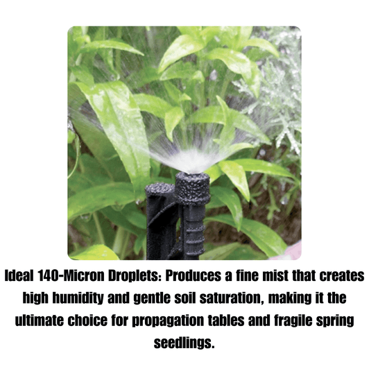 Rivulis Tornado Mister ideal 140 micron droplets feature text