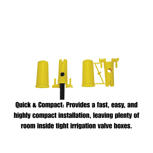 Blazing Multi-Wire Waterproof Connector infographic on compact installation