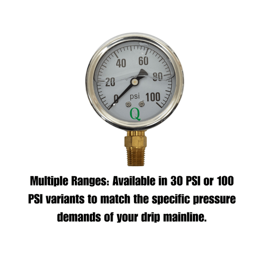 1/4" Pressure Gauges (Liquid-Filled)