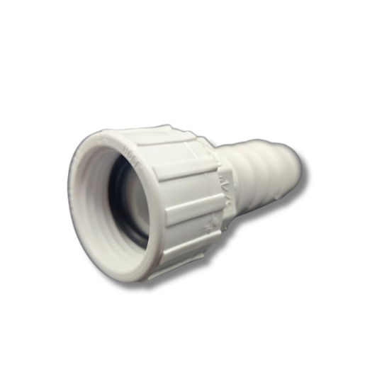 This durable Dura Schedule 40 Barbed to MHT Adapter provides a quick and reliable way to repair a damaged male hose end or create a custom-length hose from poly tubing.