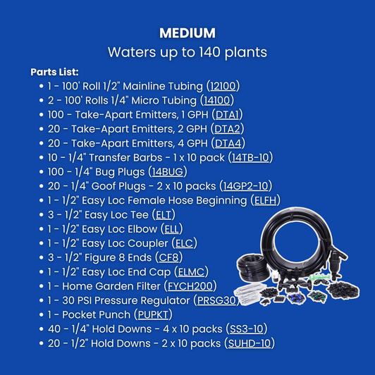 Individual Plant Irrigation Kit - Medium