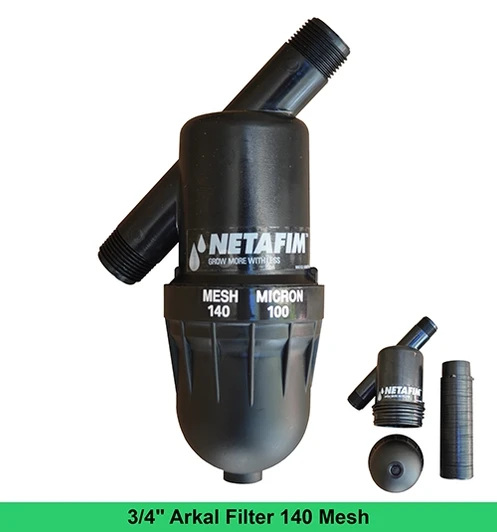 Netafim Arkal 3/4" Disc Filter 140 Mesh front view with filter elements MPN: DF075-140