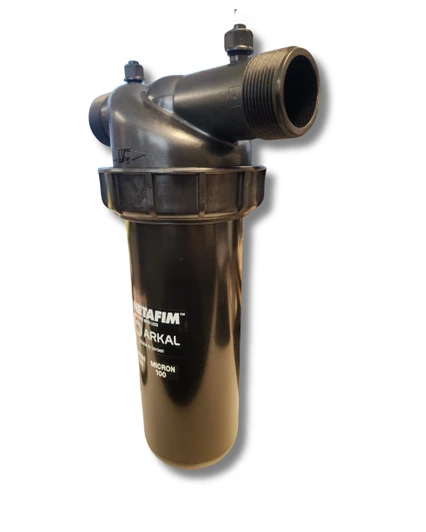 Netafim Arkal Super Filter angled profile highlighting threaded connections