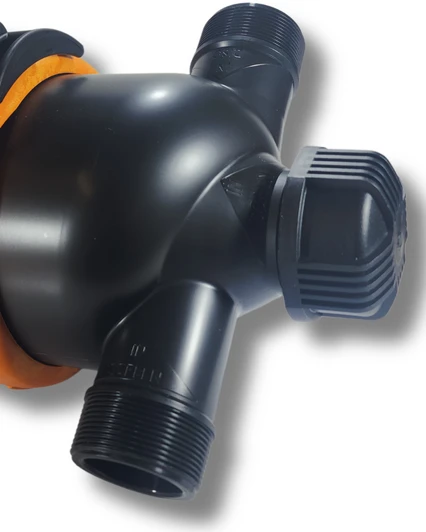 Netafim Arkal 2" Dual Lite Filter close-up of housing and side cap