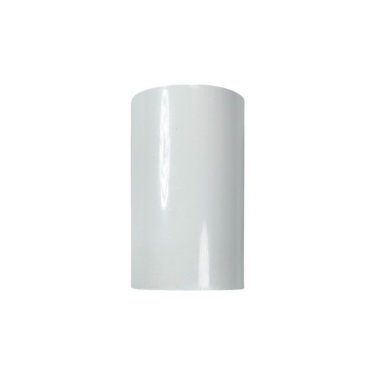 Dura 1 1/2" PVC Coupling vertical profile view of the irrigation pipe joiner MPN: 406-015