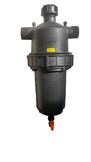 Amiad 2" Super T Filter front profile showing large black plastic body