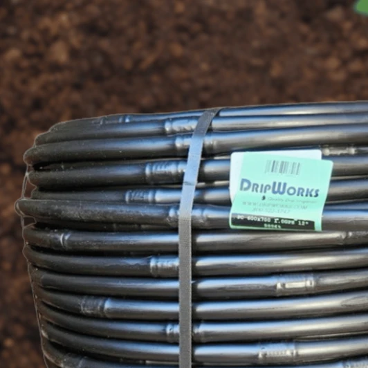 DripWorks 1/2" Emitter Tubing 12" Spacing 1 GPH roll on soil