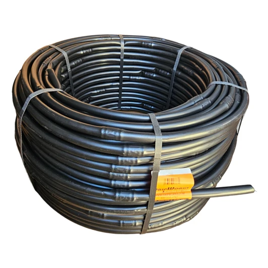 DripWorks 1/2" Drip Line 18" Spacing PC Emitters bulk roll angled view