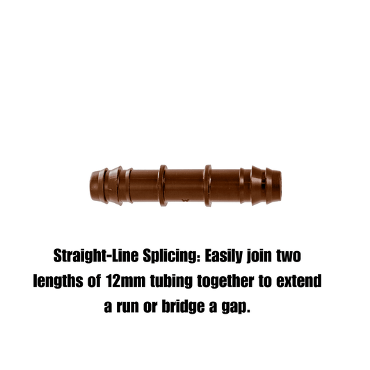 Netafim Techline EZ 12mm Coupling straight line splicing graphic