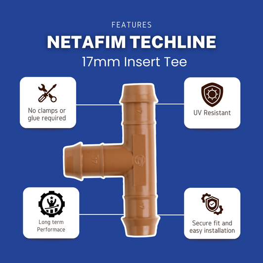 TLTEE - Netafim Barbed Tee (17mm) deip irrigation fitting