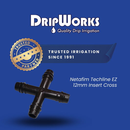 Netafim Techline EZ 12mm Insert Cross fittings