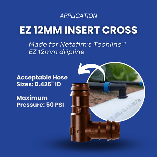 Easy Barbed drip irrigation fittings Netafim 12 mm