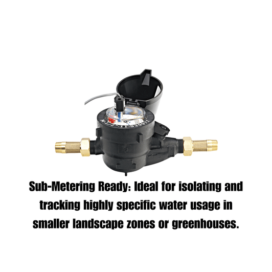 Netafim 3/4" Plastic Water Meter, 0.1 Gallons per Pulse