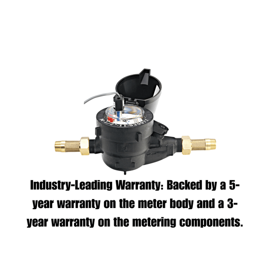 Netafim 3/4" Plastic Water Meter, 1.0 Gallons per Pulse