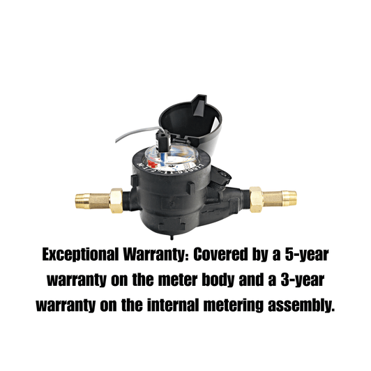 Netafim 1" Plastic Water Meter, 1.0 Gallons per Pulse