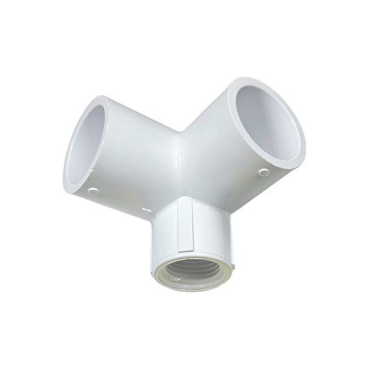 Dura 1/2" PVC Socket Cap angled view highlighting the smooth exterior finish MPN: 447-005