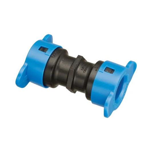 Hydro-Rain 1/2" Blu-Lock Coupler push-to-connect fitting angled view MPN: BL-429-005