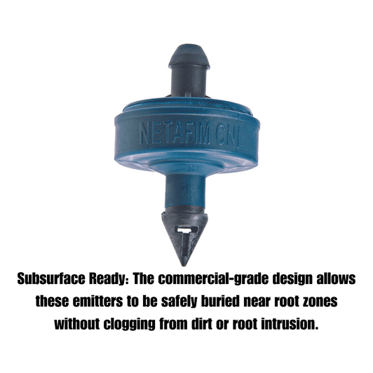 Netafim 0.5 GPH Barb Inlet x .160" Barb Outlet, Blue