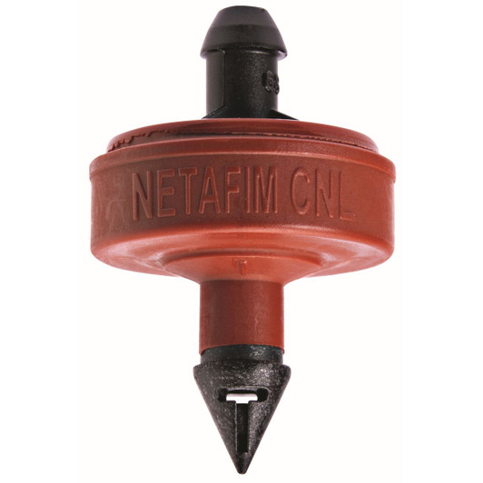 Netafim 2.0 GPH Self-Piercing Barb Emitter red profile view