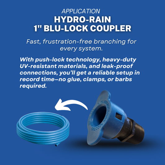 Application info for the Blu-Lock adapter (BL-429-005). Shows its push-lock connection for a fast, tool-free setup.