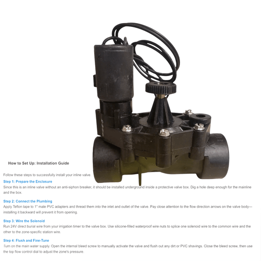 Irritrol 700-1- 1" UltraFlow 700 Series Valve, NPT w/FC