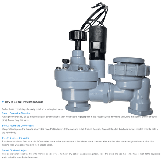Irritrol 2711APR - 3/4" Valve 2700 Series Anti-Siphon