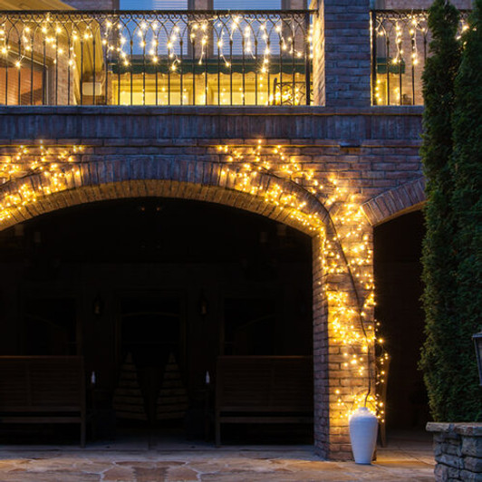 Brown Lighted Climbing Vine, Warm White LED Christmas lights