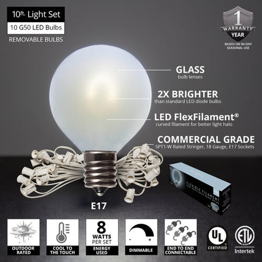 Vintage incandescent visible filament lights