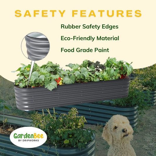 Metal GardenBee Gardening Raised Garden Bed
