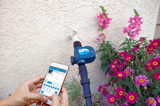 DIG Bluetooth Hose End Timer showing smartphone app control MPN: BOHE-BT