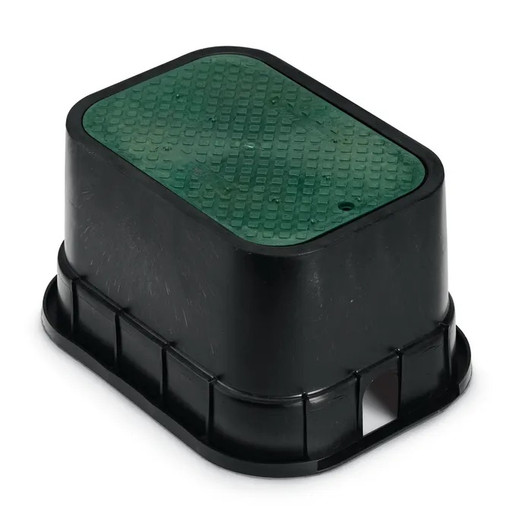 Rain Bird Jumbo Valve Box with black body and green drop-in lid MPN: PVBJMB
