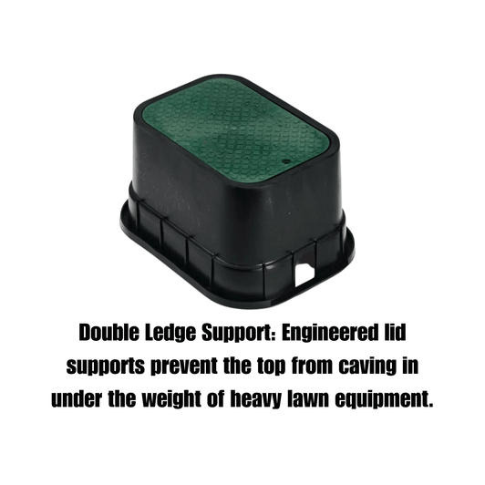 Rainbird 12 in. PVB Jumbo Valve Box - Black Body & Drop-in Green Lid