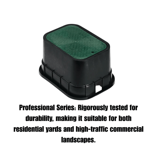 Rainbird 12 in. PVB Jumbo Valve Box - Black Body & Drop-in Green Lid