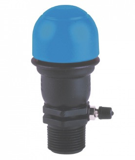 Netafim Guardian Air/Vacuum Relief Vent profile featuring side Schrader valve port