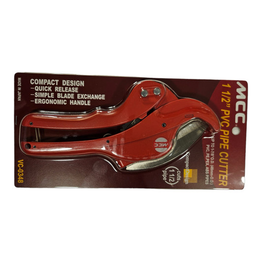 1 1/2" PVC Pipe Cutter MCC compact design 1 1/2" PVC Pipe Cutter MCC compact design