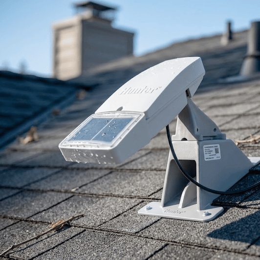 Hunter Node-BT Solar Panel roof-mounted installation on shingles MPN: SPNODEBT