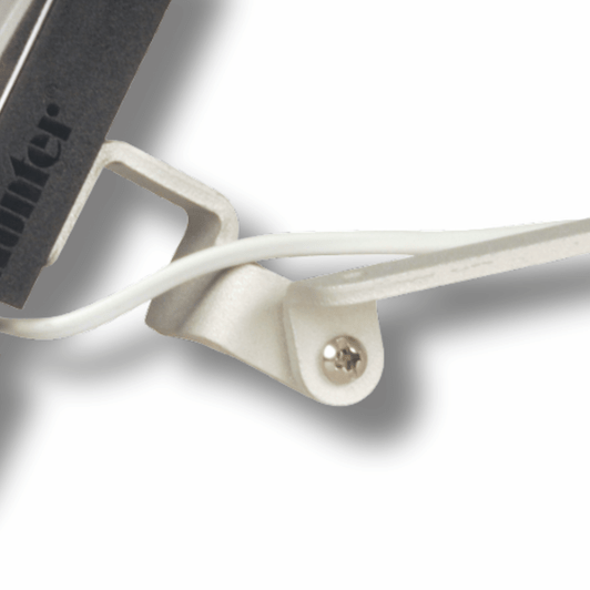 Hunter Node Solar Panel close-up of mounting bracket hinge MPN: SPNODE