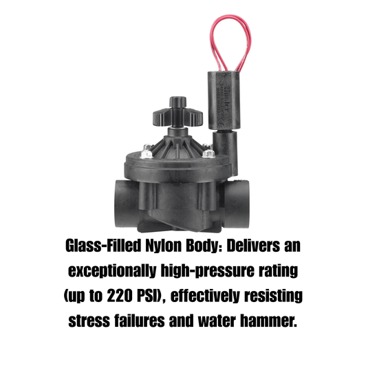 Hunter ICV 1” Valve Glass Filled Nylon Globe Valve w/ Flow Control