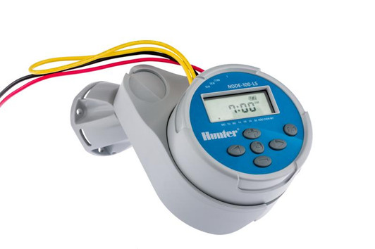 Hunter Node 1-Station Battery Controller angled view MPN: NODE100