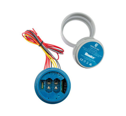Hunter Node-BT 1-Station Timer showing blue battery compartment MPN: NODEBT100VALVE